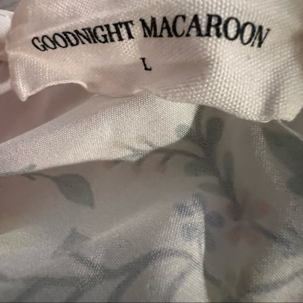 GOODNIGHT MACAROON'OPHELIA' FRILLED EMBROIDERED FLORAL PRINT MAXI DRESS L - Picture 9 of 11